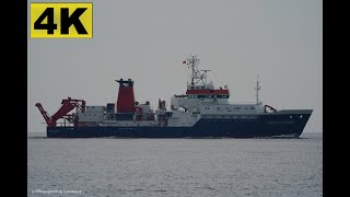 MARIA S MERIAN  Shipspotting Germany 🇩🇪 IMO 9274197  River Elbe near City Otterndorf  4K VIDEO [upl. by Ettevy]