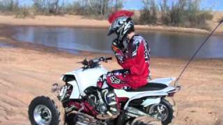 YFZ450 ATV water skipping at Little Sahara OK Kyle Patterson [upl. by Winsor]