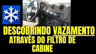 FIAT UNO VIVACE COMO DESCOBRIR VAZAMENTO ATRAVÉS DO FILTRO DE CABINE [upl. by Balthazar]