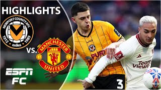 🚨 CUPSET ALERT 🚨 Newport County vs Manchester United  FA Cup Highlights  ESPN FC [upl. by Kurland626]