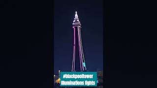 Blackpool tower Illuminations lights shortvideo viralvideo english Illuminations [upl. by Aekin]