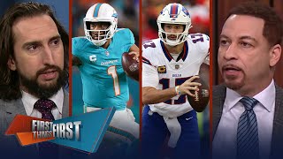 Bills battle Dolphins for AFC East Title scarier team Miami or Buffalo  NFL  FIRST THINGS FIRST [upl. by Mariellen]