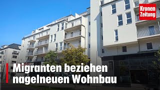 Migranten beziehen nagelneuen Wohnbau in WienFavoriten  kronetv NEWS [upl. by Odlawso312]