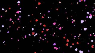 Colorful Floating Abstract Heart Animated Background video Full HD 7  Heart Overlay HD Heart videos [upl. by Artemis983]