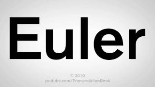 How To Pronounce Euler [upl. by Hako]