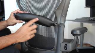 Herman Miller Aeron Chair Titanium color Review amp Demo [upl. by Airrehs]