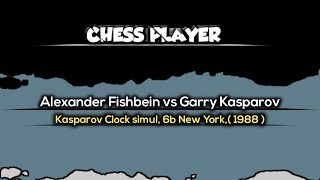 Alexander Fishbein vs Garry Kasparov  Kasparov Clock simul 6b New York  1988 [upl. by Hctud981]