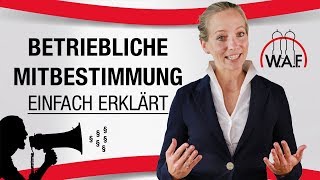 Mitbestimmung einfach erklärt Das bedeutet betriebliche Mitbestimmung  Betriebsrat Video [upl. by Sidonie364]