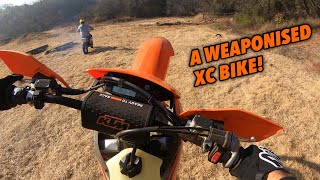 2024 KTM 350 EXCF TEST RIDE  RAW SINGLE TRACK [upl. by Crandall]