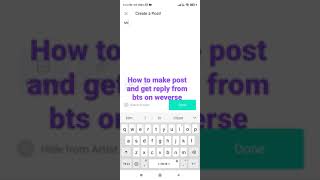 how to make post and get reply from bts on weverse app [upl. by Aieki528]