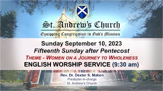 St Andrews Church  English Worship Service 930 AM LIVE  10 September 2023 [upl. by Jegar49]