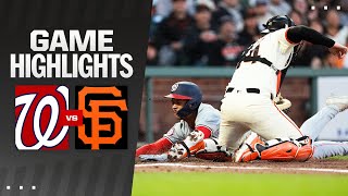 Nationals vs Giants Game Highlights 4824  MLB Highlights [upl. by Niletak]