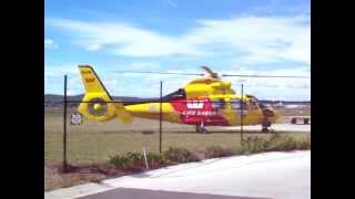 Bird flies into the rotor blades of Rescue Helicopter VHLRH [upl. by Nette]