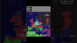 Territorialio Europe Timelapse 370 6 team multiplayer territorialio europe asmr shorts [upl. by Atinid]