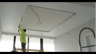 LED Lights  Stretch Ceiling Installation Process [upl. by Ianaj]