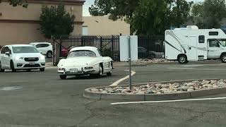 Mercedes 300sl w198 convertible with hardtop not gullwing seen driving real life at Cruise America [upl. by Thorwald]