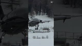 Piaggio P180 Avanti EVO Thrilling TakeOff in the Swiss Alps [upl. by Keeton667]