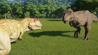 GiganotosaurusModified VS TRex IRex IRaptor Spinosaurus and Carnotaurus [upl. by Acinorev]