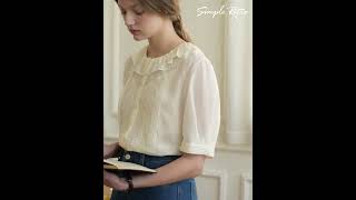 Simple Retro  Jazlyn Victorian 3D Floral Embroidered Shirt  Spring 2023 [upl. by Tufts425]