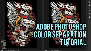 Learn Photoshop  How To Do Color Separations in Black Tshirt Screen Printing [upl. by Kcirtapnaes]