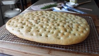 Focaccia Recipe  Italian Flat Bread with Rosemary and Sea Salt [upl. by Hess]