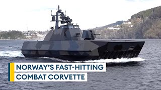 Norways camouflaged Skjoldclass corvette designed to hit hard and then disappear [upl. by Idas614]