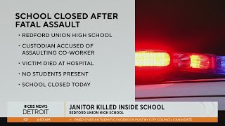 Redford Union High School closed after janitor killed by coworker [upl. by Mobley874]