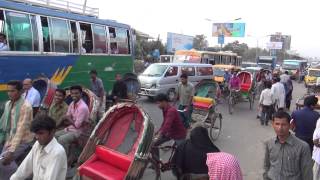 Incredible traffic in Dhaka Bangladesh in HD 2014 part 2 [upl. by Zashin]