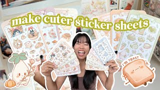 How to make the cutest sticker sheets  Procreate  Cricut [upl. by Ecissej464]