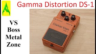 Pedal Gamma Yerasov Distortion DS1 vs Boss Metal Zone MT2 [upl. by Nwahsed]