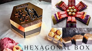 Hexagon Explosion Box Tutorial Gift Box Fidha Art [upl. by Francis]