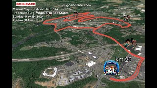 Marine Corps Historic Half 2024 fly over the halfmarathon course Video of the race path [upl. by Llevram]