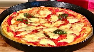 Pizza MargheritaPizza Margherita selber machenPizzateig mit wenig Hefe [upl. by Byrn]