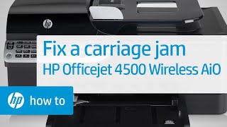 Fixing a Carriage Jam  HP Officejet 4500 Wireless AllinOne G510n  HP [upl. by Aivat509]