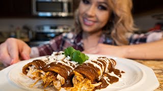 THE BEST MEXICAN MOLE ENCHILADAS  ENMOLADAS [upl. by Airym]