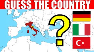 Guess The Country on The Map  EUROPE  Geography Quiz Challenge [upl. by Eixela544]