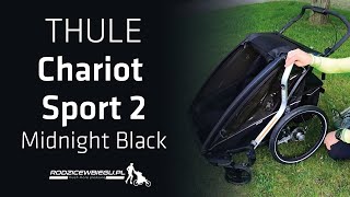 Thule Chariot Sport 2  Midnight Black  przyczepka rowerowa [upl. by Narcho]