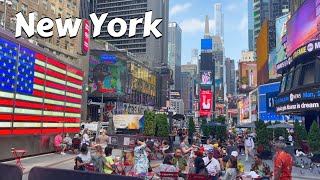 New York City Walking Tour 4k 7th Avenue  Manhattan Walk Times Square [upl. by Roxine]