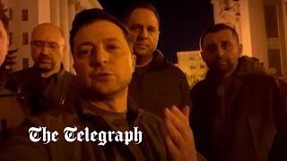 Volodymyr Zelensky takes to the streets to rally people against Russian invaders [upl. by Nolie]