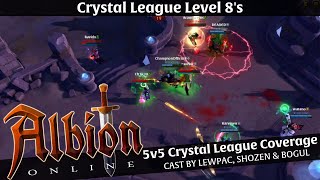 🏆 Albion Online  5v5 Crystal League Level 8s  Season 10  Casted by Lewpac Shozen amp Bogul [upl. by Airamas]