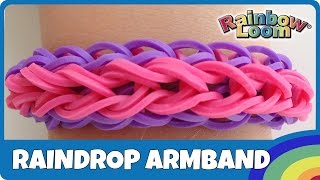 Rainbow Loom RaindropArmband  deutsche Anleitung [upl. by Pulchi738]