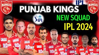 IPL 2024  Punjab Kings Team Squad  Punjab Team Players List 2024  PBKS Team Squad 2024 [upl. by Adhamh]