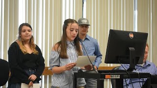 Rogersville Middle School 7th grade student reads winning essay on Rogersville history [upl. by Ynaffit73]