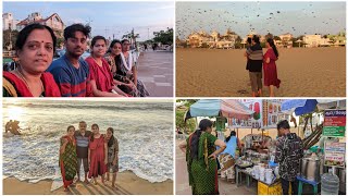 🌅🏖️Early Morning Besant Nagar Beach  Healthy Food in Beach  Morning to Night Routine  Poori Kurma [upl. by Lyris]