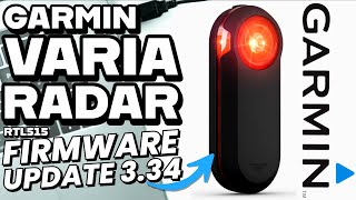 GARMIN Varia Radar RTL515 Firmware Update 334  Quick Garmin Tip [upl. by Aisats]