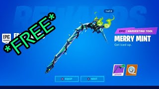 How to get minty axe for free in fortnite [upl. by Aicad]