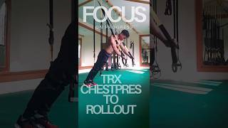 Tutorial TRX chestpress to rollout💪 trxworkout trx trxclass trxtraining [upl. by Fedora]