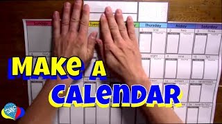 Learn How to Make a Calendar  DIY Math for Kids [upl. by Eselahc795]