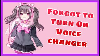 Moenaomii Forgot to turn on Voice Changer 👀 Vtuber [upl. by Yelahc]