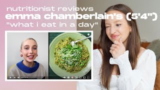 Nutritionist Reacts to Emma Chamberlains What I Eat in a Day [upl. by Marquez]